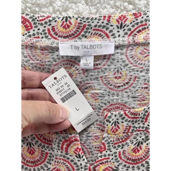 T By Talbots Dress Women's Large Medallion Print Sleeveless 100% Cotton New - Picture 7 of 9